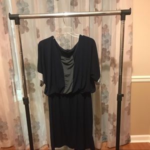Dark Blue and Grey Dress